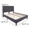 Flash Furniture Queen Size Dk Gray Fabric Platform Bed w/ Mattress SL-BM10-31-GG - alternate 5